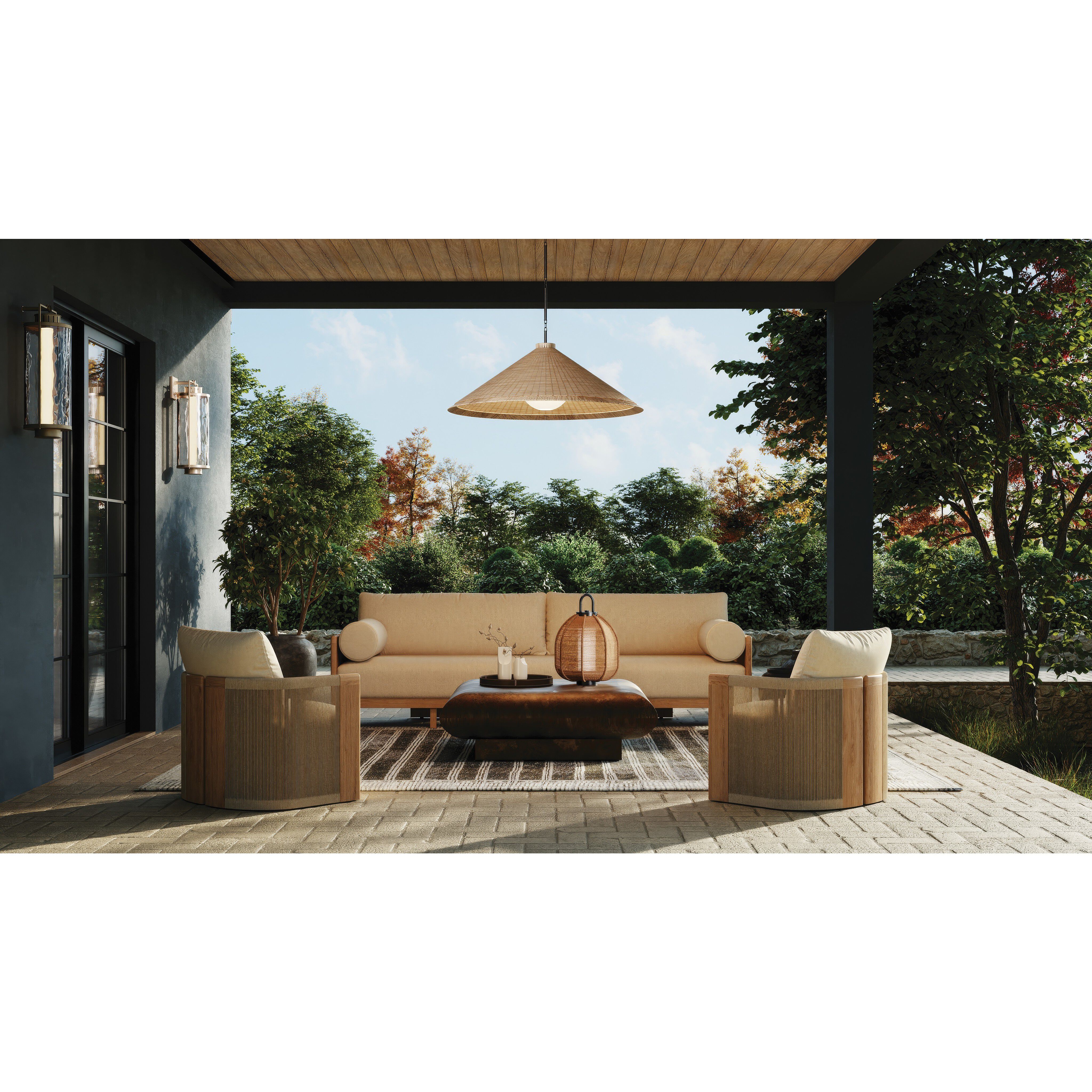 Devlin 1 Light 44 inch Bronze Outdoor Pendant